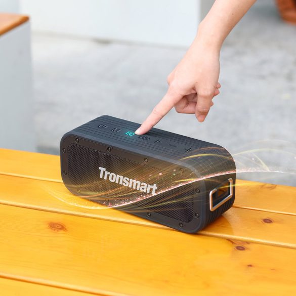 Tronsmart Force X Bluetooth 5.3, Speaker, hordozható hangszóró Powerbank funkcióval, vízálló, 60W, 10000mAh, fekete