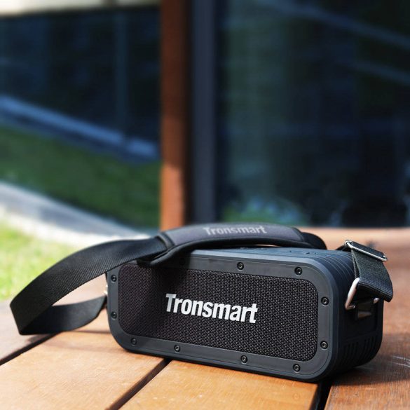 Tronsmart Force X Bluetooth 5.3, Speaker, hordozható hangszóró Powerbank funkcióval, vízálló, 60W, 10000mAh, fekete