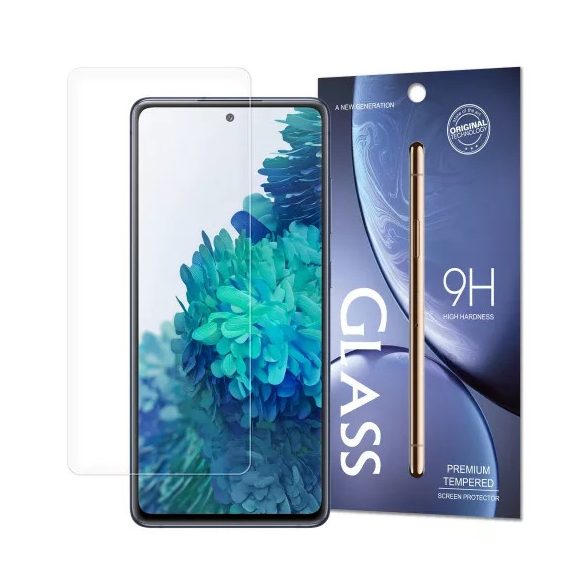 Samsung Galaxy S20 FE kijelzővédő edzett üvegfólia (tempered glass) 9H keménységű (nem teljes kijelzős 2D sík üvegfólia), átlátszó