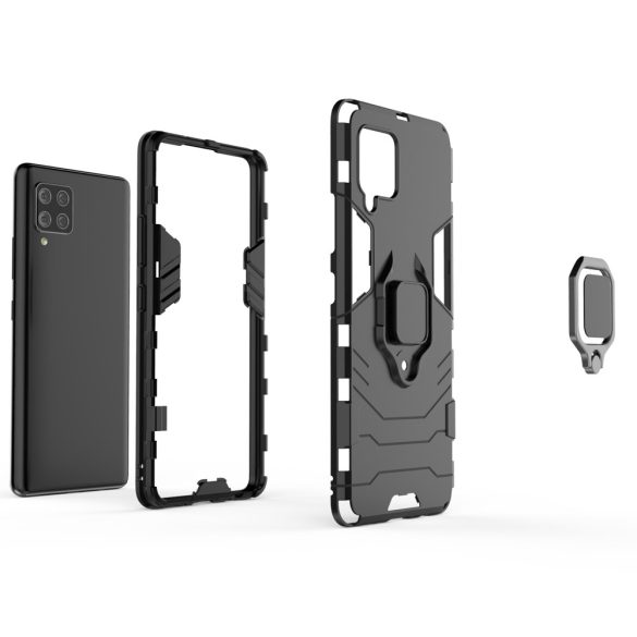Armor Ring Xiaomi Samsung Galaxy A42 5G ütésálló hátlap, tok, fekete