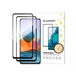   Wozinsky 2db Glass Screen 5D Full Glue Xiaomi Redmi Note 10/Note 10S teljes kijelzős edzett üvegfólia, 9H keménységű, tokbarát, fekete