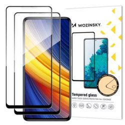   Wozinsky 2db Samsung Galaxy A52 4G/A52 5G/A52s 5G 5D Full Glue teljes kijelzős edzett üvegfólia (tempered glass) 9H keménységű, tokbarát, fekete