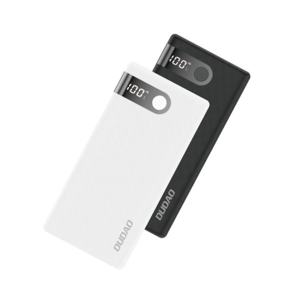 Dudao K9Pro-01 Power Bank hordozható külső akkumulátor 2xUSB/USB-C/micro USB, 10000 mAh, 2A, fehér