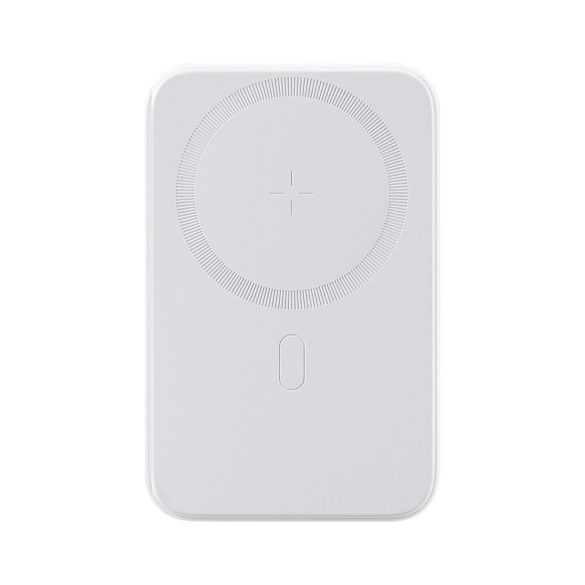 Joyroom JR-W020 Mini Magnetic Wireless Powerbank, magsafe kompatibilis  hordozható külső akkumulátor és vezeték nélküli töltő, PD, QC, 10000 mAh, 20W, fehér