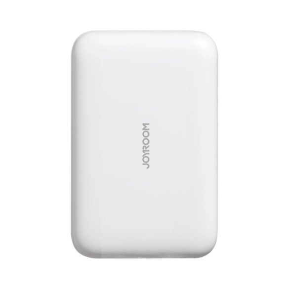 Joyroom JR-W020 Mini Magnetic Wireless Powerbank, magsafe kompatibilis  hordozható külső akkumulátor és vezeték nélküli töltő, PD, QC, 10000 mAh, 20W, fehér