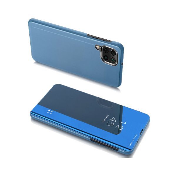 Clear View Case cover Samsung Galaxy A22 5G oldalra nyíló tok, kék