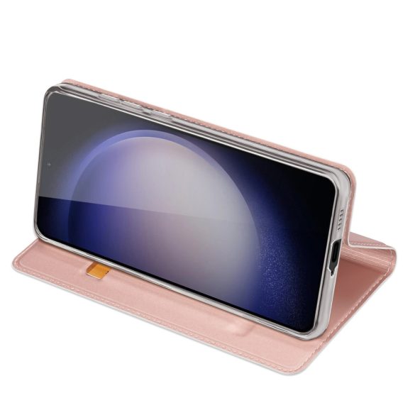Dux Ducis Skin X Pro Samsung Galaxy S24 Plus oldalra nyíló tok, rozé arany