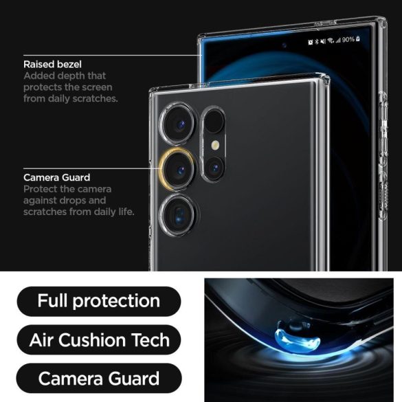 Spigen Liquid Crystal Samsung Galaxy S24 Ultra hátlap, tok, átlátszó