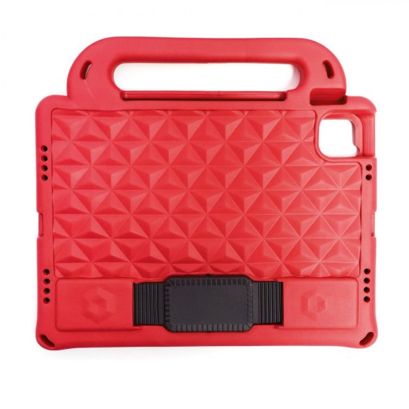 Diamond Tablet Case Samsung Galaxy Tab S7 11.0" T870/T875 (2020) ütésálló, puha tok érintőceruza taróval, piros