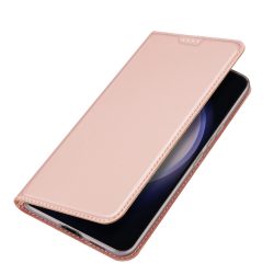   Dux Ducis Skin Pro Samsung Galaxy S23 FE oldalra nyíló tok, rozé arany