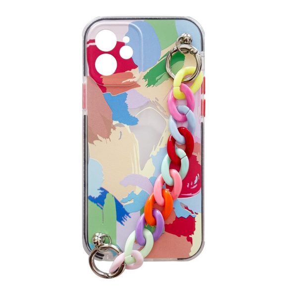 Color Chain Case Samsung Galaxy A52 4G/A52 5G/A52s 5G szilikon hátlap, tok, mintás, színes