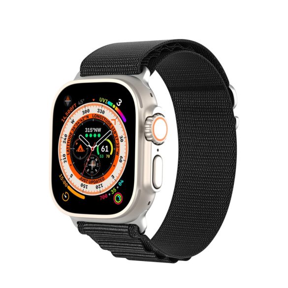 Dux Ducis Buckle Strap for Apple Watch 1/2/3/4/5/6/7/8/9/SE/Ultra, 38/40/41mm óraszíj, fekete