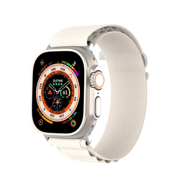 Dux Ducis Buckle Strap for Apple Watch 1/2/3/4/5/6/7/8/9/SE/Ultra, 38/40/41mm óraszíj, fehér