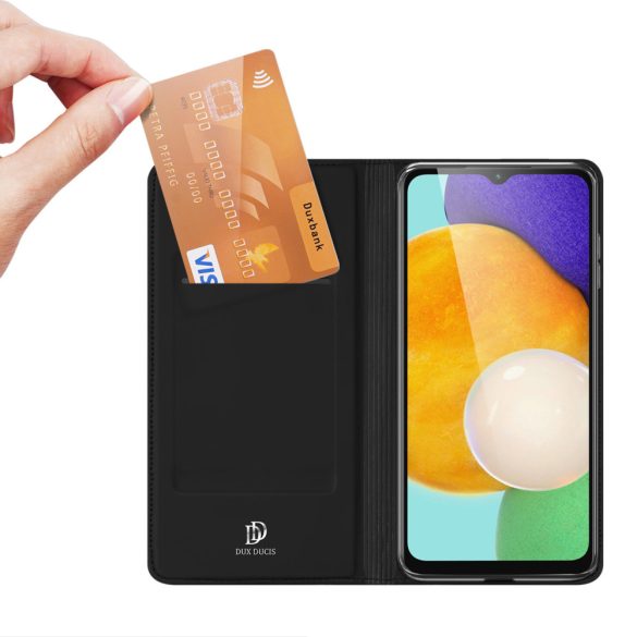 Dux Ducis Skin Pro Samsung Galaxy A14 oldalra nyíló tok, fekete