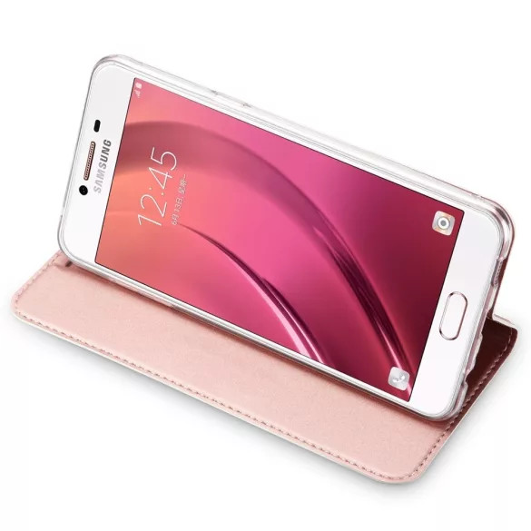 Dux Ducis Skin Pro Samsung Galaxy A54 5G oldalra nyíló tok, rozé arany