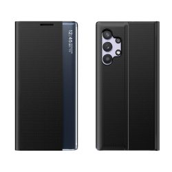   New Sleep Case Samsung Galaxy A32 4G oldalra nyíló tok, fekete