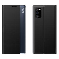   New Sleep Case Xiaomi Redmi Note 10/Note 10S oldalra nyíló tok, fekete