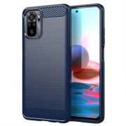   Carbon Case Flexible Xiaomi Redmi Note 10/Note 10S hátlap, tok, sötétkék