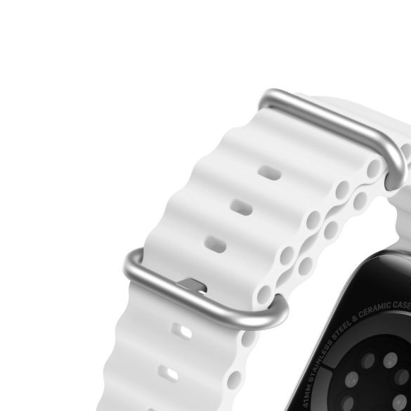 Dux Ducis Strap Apple Watch 2/3/4/5/6/7/8/9/SE, 38/40/41mm óraszíj, fehér