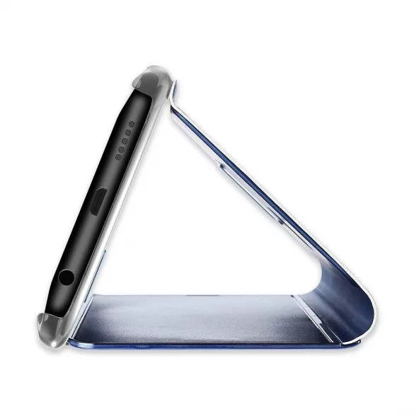 Clear View Case cover for Samsung Galaxy S21 FE oldalra nyíló tok, fekete