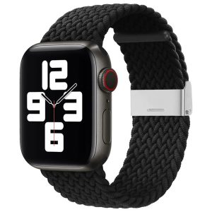 Strap Fabric Band Apple Watch 2/3/4/5/6/7/8/9/SE/Ultra, 42/44/45/49mm szövet óraszíj, fekete