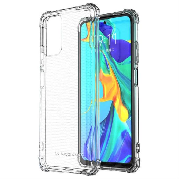 Wozinsky Anti-Shock Xiaomi Redmi Note 10/Note 10S ütésálló, szilikon hátlap, tok, átlátszó