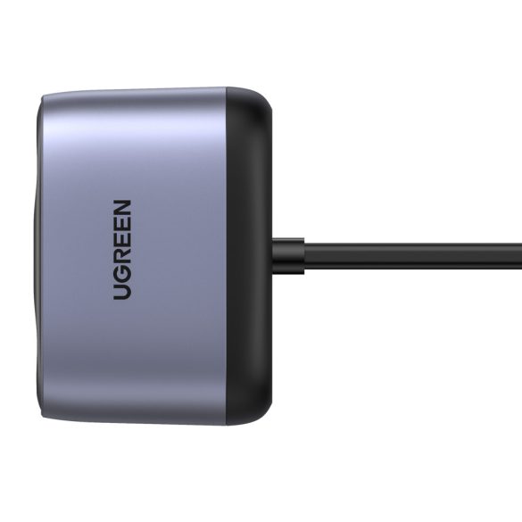 Ugreen CD252 Car Charger Splitter USB-A/USB-C PD/QC univerzális autós szivargyújtó töltő és elosztó, 216W, fekete