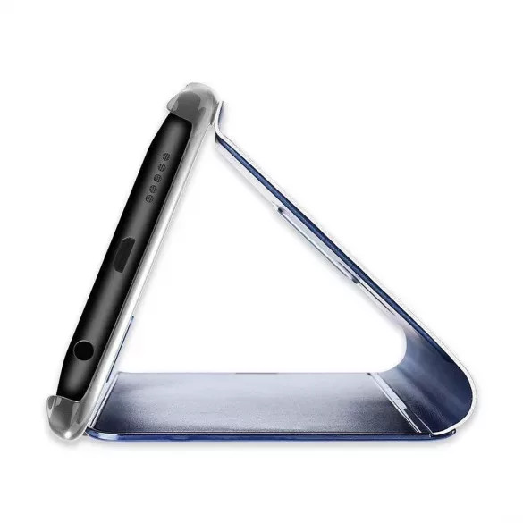 Clear View Case Flip Cover For Samsung Galaxy S22 Ultra oldalra nyíló tok, rózsaszín