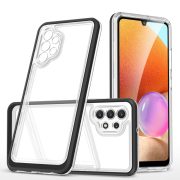   Clear 3in1 Case Samsung Galaxy A32 5G ütésálló hátlap, tok, fekete