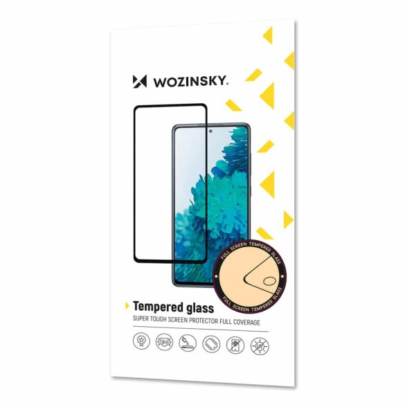 Wozinsky iPhone 13/13 Pro/14 Flexi Nano Foil Hybrid teljes kijelzős edzett üvegfólia (tempered glass) 9H keménységű (teljes kijelzős 5D sík üvegfólia), fekete