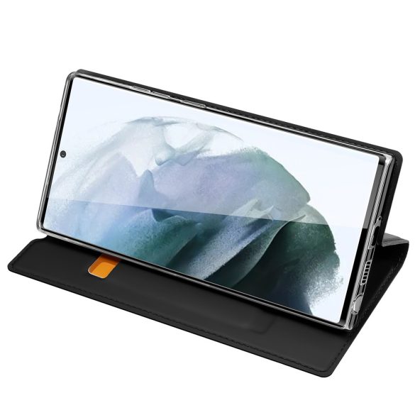 Dux Ducis Skin Pro Samsung Galaxy S22 Ultra oldalra nyíló tok, fekete