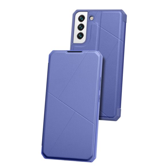 Dux Ducis Skin X Samsung Galaxy S22 oldalra nyíló tok, sötétkék