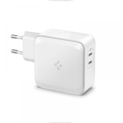   Spigen PE2007EU POWERARC 2 portos hálózati töltő adapter, USB-C+USB2-C QC 3.0, 60W, fehér