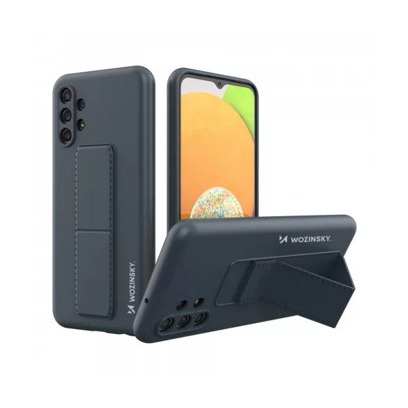 Wozinsky Kickstand Case Samsung Galaxy A23 4G/5G szilikon hátlap, tok, sötétkék