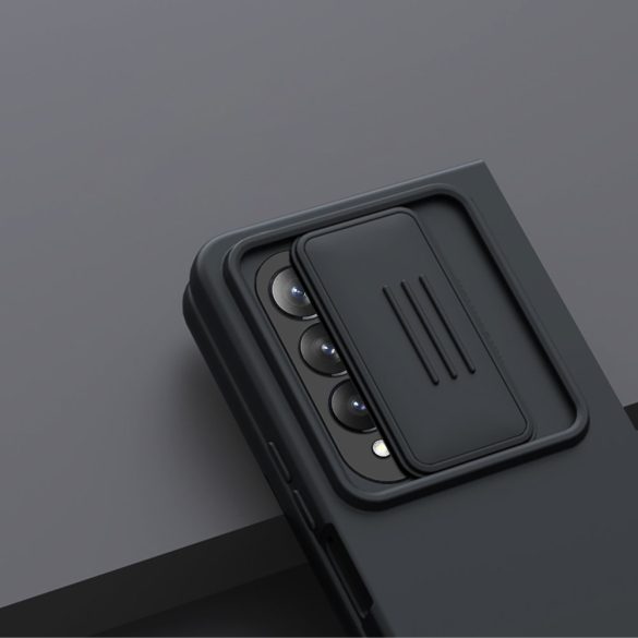 Nillkin CamShield Silky Silicone Case Samsung Galaxy Z Fold 4 hátlap, tok, sötétkék