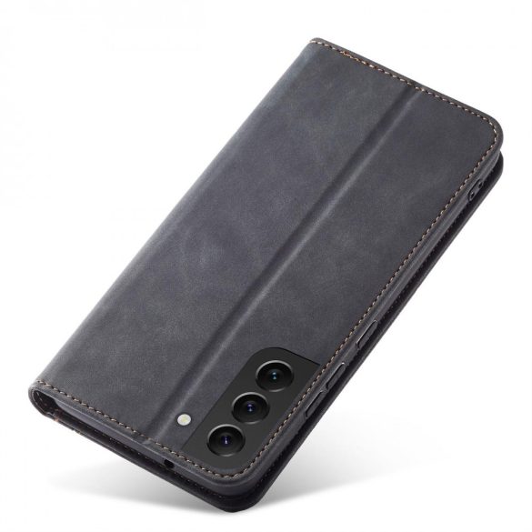 Magnet Fancy Case Samsung Galaxy S22 Plus oldalra nyíló tok, fekete