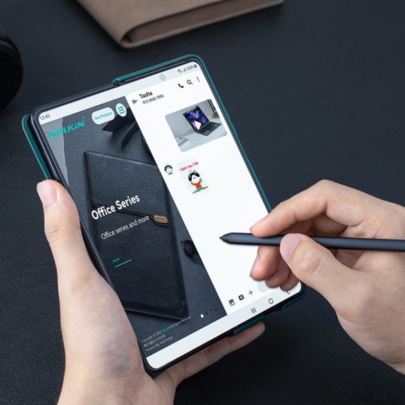 Nillkin Qin Leather Pro Samsung Galaxy Z Fold 4 oldalra nyíló tok, fekete