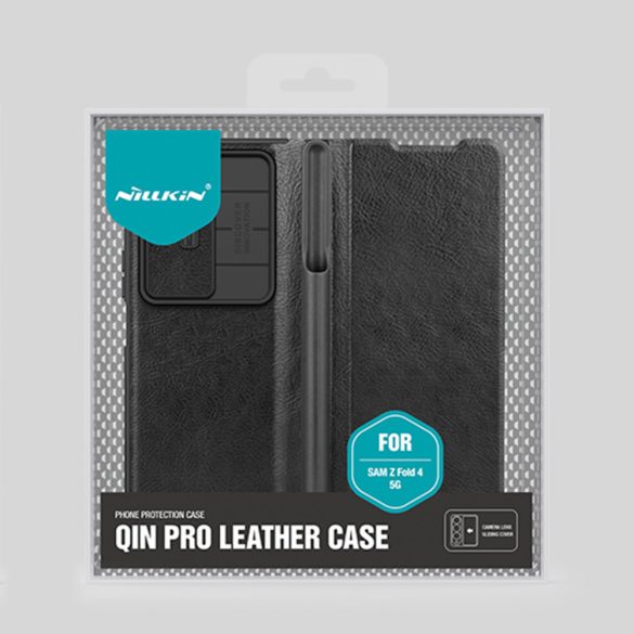 Nillkin Qin Leather Pro Samsung Galaxy Z Fold 4 oldalra nyíló tok, arany