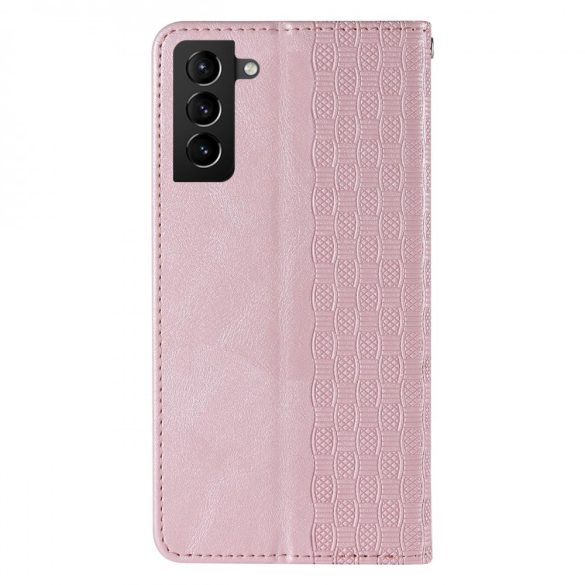 Magnet Strap Case Samsung Galaxy S22 Plus oldalra nyíló tok, rózsaszín