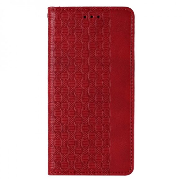 Magnet Strap Case Samsung Galaxy S22 Plus oldalra nyíló tok, piros