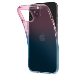   Spigen Liquid Crystal Gradiation iPhone 15 hátlap, tok, kék-rózsaszín