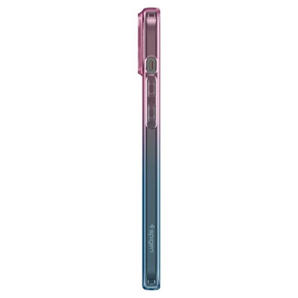 Spigen Liquid Crystal Gradiation iPhone 15 hátlap, tok, kék-rózsaszín