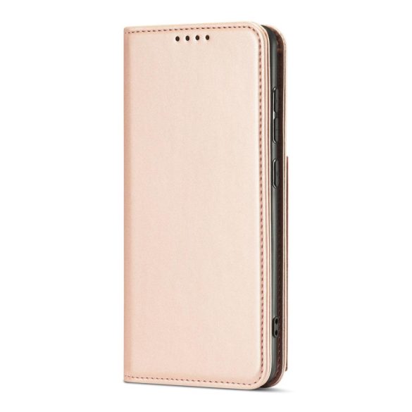 Magnet Card Case Samsung Galaxy A52 4G/A52 5G/A52s 5G kártyatartós oldalra nyíló tok, rózsaszín