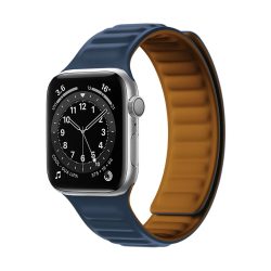   Magnetic Strap Apple Watch 7/8/9, 45mm mágneses óraszíj, kék 
