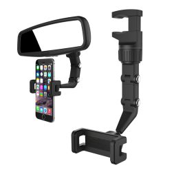   Adjustable Car Rearview Mirror Holder visszapillantóra szerelhető autós telefontartó, fekete