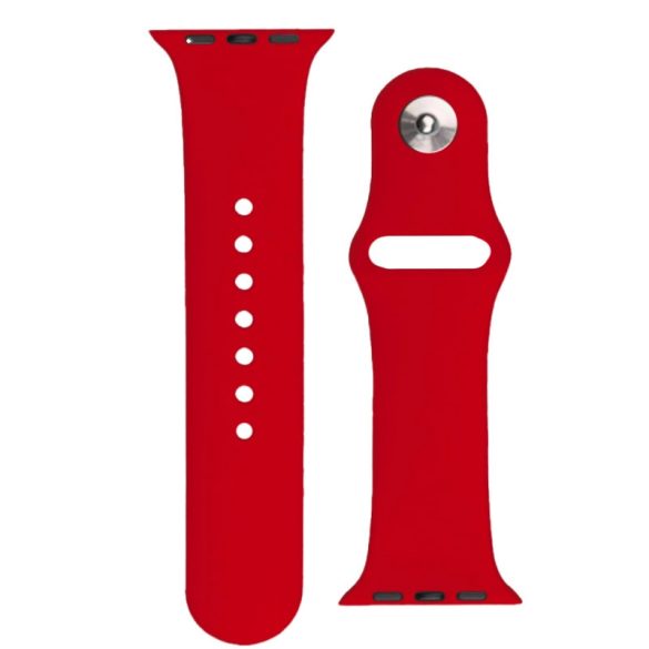 Silicone Strap Apple Watch 2/3/4/5/6/7/8/9/SE, 38/40/41mm szilikon óraszíj, piros