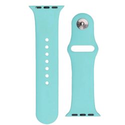   Silicone Strap Apple Watch 2/3/4/5/6/7/8/9/SE, 38/40/41mm szilikon óraszíj, világoskék