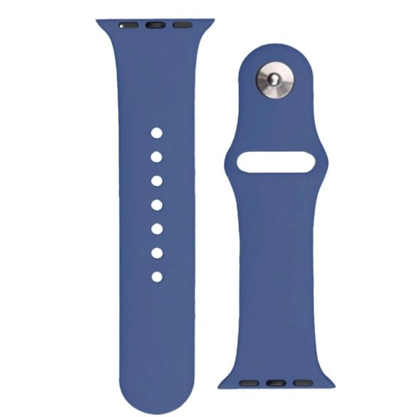 Silicone Strap Apple Watch 2/3/4/5/6/7/8/9/SE, 38/40/41mm szilikon óraszíj, sötétkék