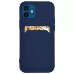   Card Case Silicone Samsung Galaxy A23 4G/5G hátlap, tok, sötétkék