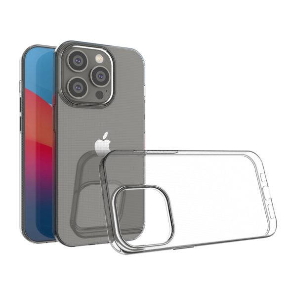 iPhone 14 Pro Slim Case 0.5mm szilikon hátlap, tok, átlátszó